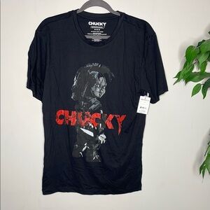 Chucky Black and Red Graphic Short Sleeve Tee